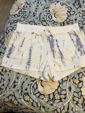 Rails Women's White Tie-Dye Shorts with Lavender Accents